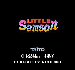 Little Samson title screen for NES